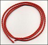 Leren koord  gevlochten 5 mm dik Rood 