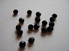 Glaskralen facet geslepen 4 mm Zwart