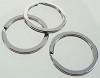 Metalen sleutelhanger ring plat 28x2 mm 