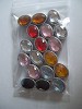 Verdelers acryl metallook 40x15 mm zakje  9 stuks diverse kleuren 