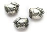 Hello kitty kraal metallook 9x8 mm Nikkelkleurig  