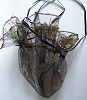 Organza zakje groot 10 cm Zwart  