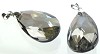 Kristallen hanger druppel met klemmetje ca. 52x22 mm Black Diamond 