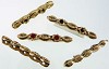 Strass verdeler 3 gats 18X7,5 mm  Zilverkleurig