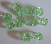 Glaskraal met Zilverkleurige coating 13x10 mm Groen