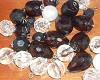 Acryl kettel kralenmix Zwart/Wit/Transparant