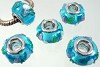 Pandora-style glas kristal rondel facet geslepen 14X8 mm met glans Transparant