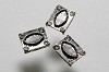 Metalen rondel versierd 7x4 mm Nikkelkleurig