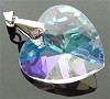 Kristallen hanger hart ca. 28x26 mm met Ab glans  