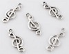 Metalen hanger muzieknoot ca. 20x8 mm 