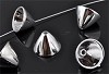 Metallook kraalkapje 7x5 mm Zilverkleurig
