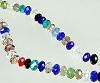 Mix glas kristal rondel facet geslepen met mooie glans ca. 6x4 mm Multicolor 1 streng 100 stuks 