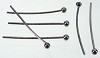 Metalen nietstift met bolletje  20 mm  Black Nickelkleurig
