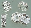 Strass kristal rondel 6 mm Kristal