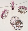 Strass kristal rondel 6 mm Roze