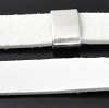 Imitatieleren band ca. 10 mm breed Wit  
