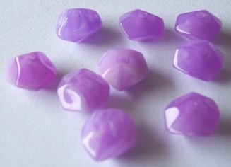 Acryl kraal plat 10x6 mm Lila