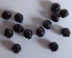 Acryl kraal facet 4 mm  Zwart