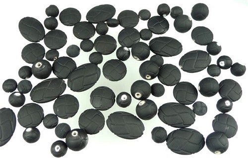 Acryl mix bewerkt 11-30 mm Zwart