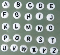 Acryl letterkraal  7 mm  rond