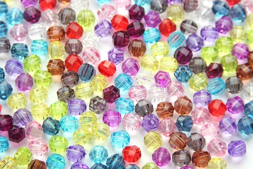 Acryl mix rond facet 8 mm Multicolor 