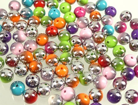 Acryl mix rond duo kleur 14 mm Multicolor