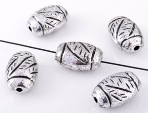  Metallook plat ovaal bewerkt 14x9x6 mm 